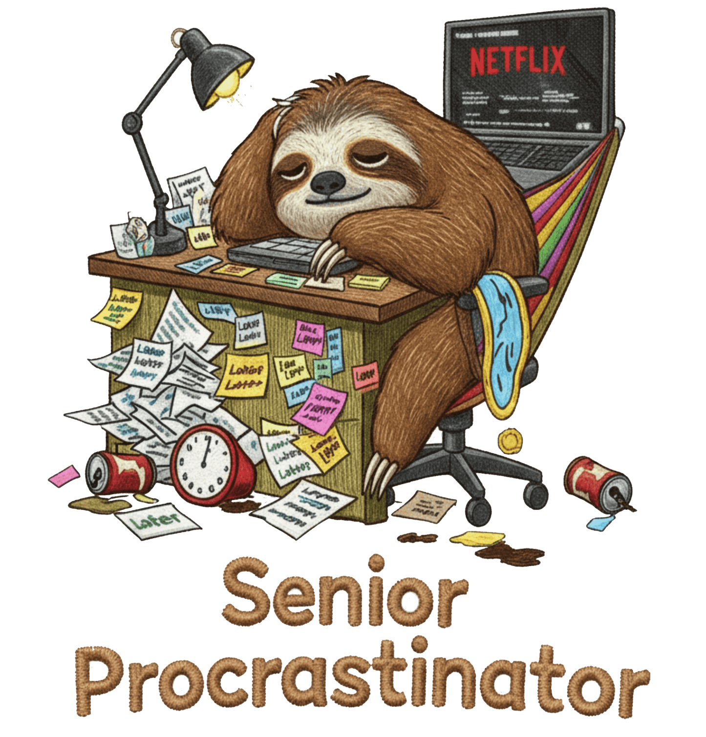 Senior Procrastinator - Unisex Terry Oversized Tee